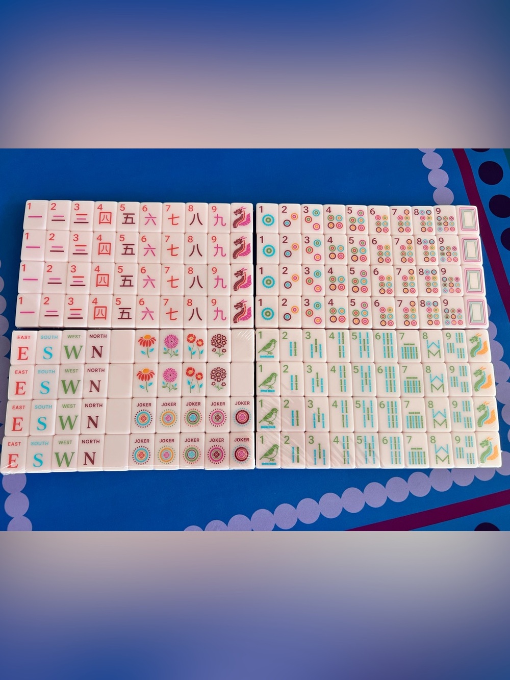 Gorgeous Modern American Mahjong Tile Set - Pink